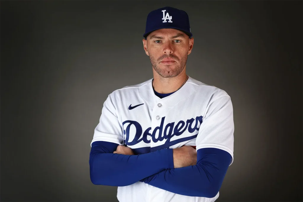 Mlb Major League Baseball First Basemen Freddie Freeman Of The Los Angeles Dodgers At Mlb Photo Day Glendale Arizona