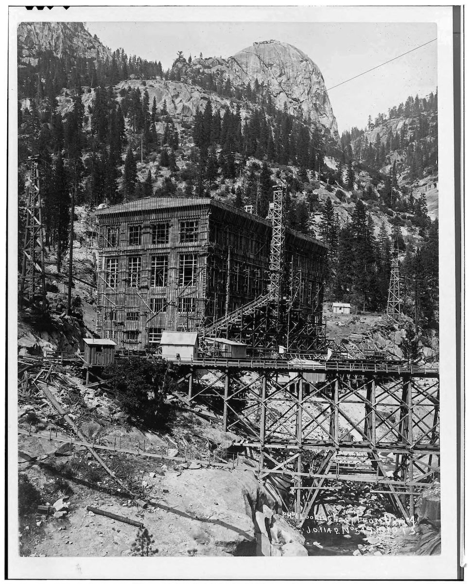 Pgtk Edison 100 Year Old Cos 1913 Photo Of Construction Of Big Creek Hydroelectric Generating Station In Sierra Nevada Northeast Of Fresno 01062.jpg