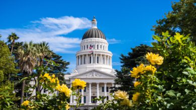 California state capitol building, sacramento, california; sunny
