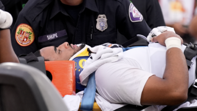 Danta Moore on Stretcher