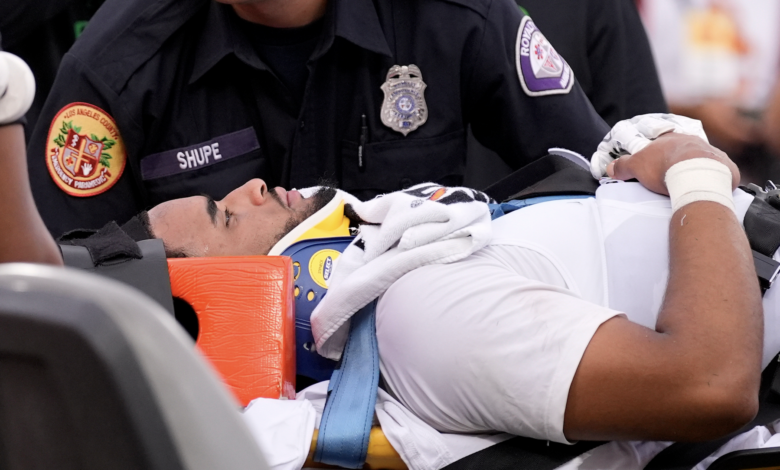 Danta Moore on Stretcher
